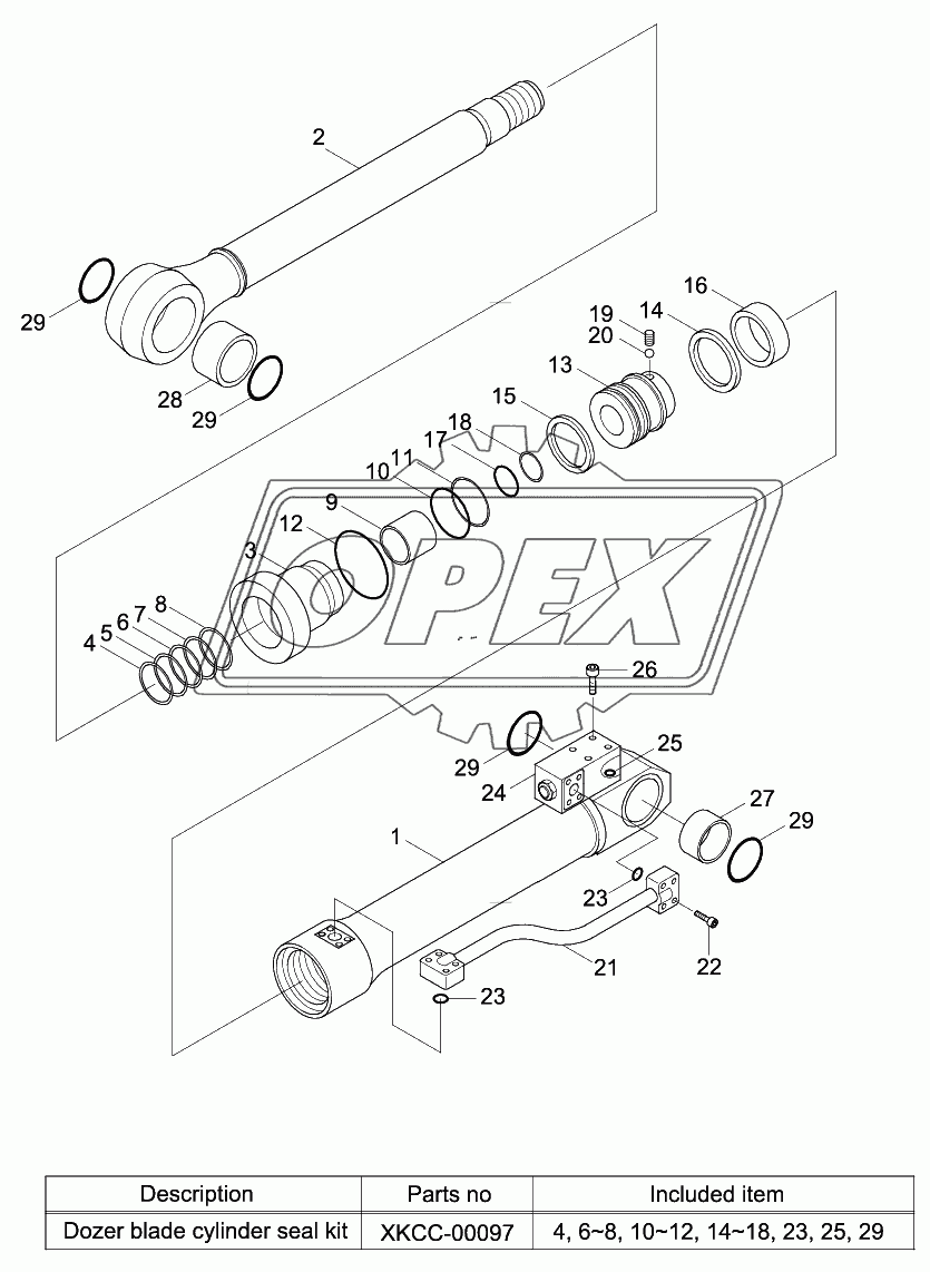 DOZER BLADE CYLINDER