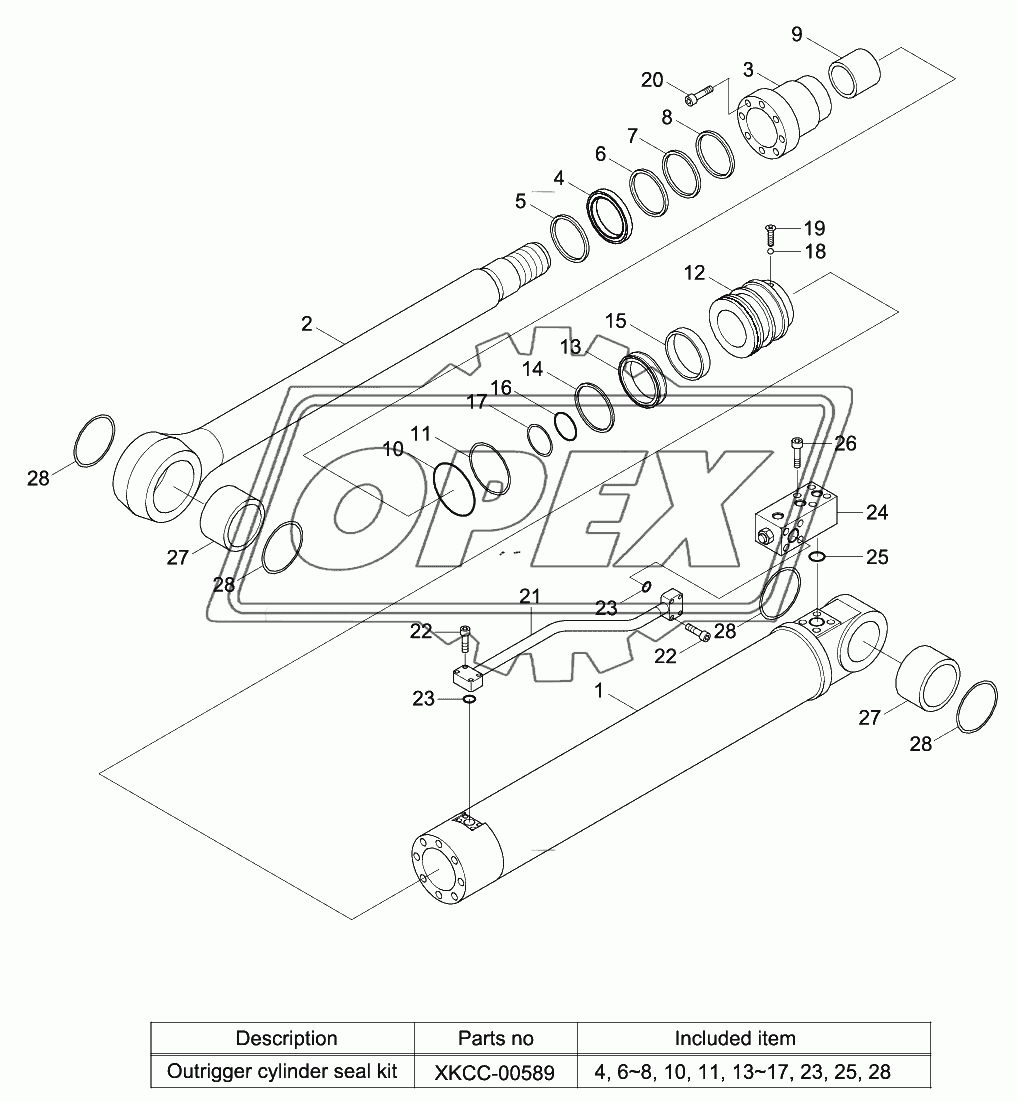 OUTRIGGER CYLINDER R180W-9S