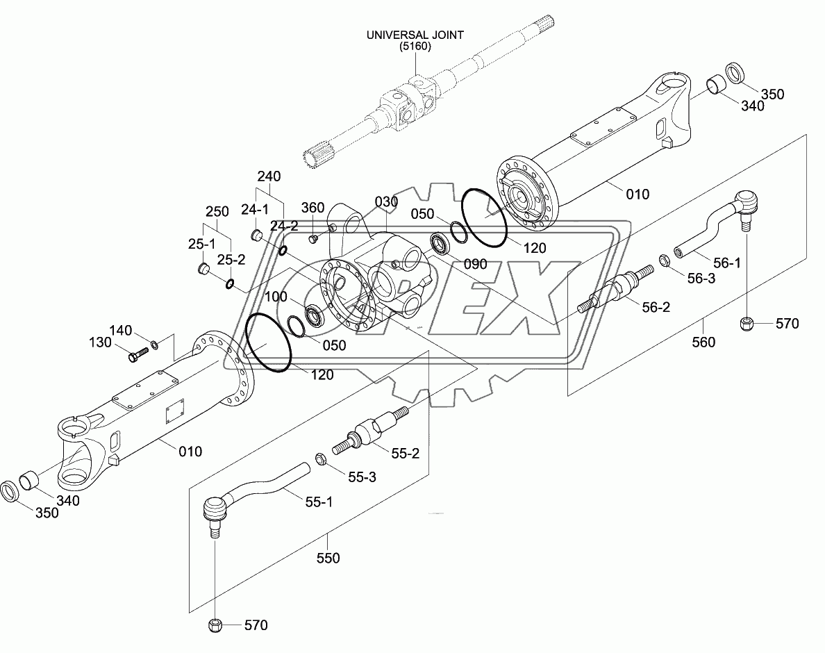 FRONT AXLE CASING (-#0425)