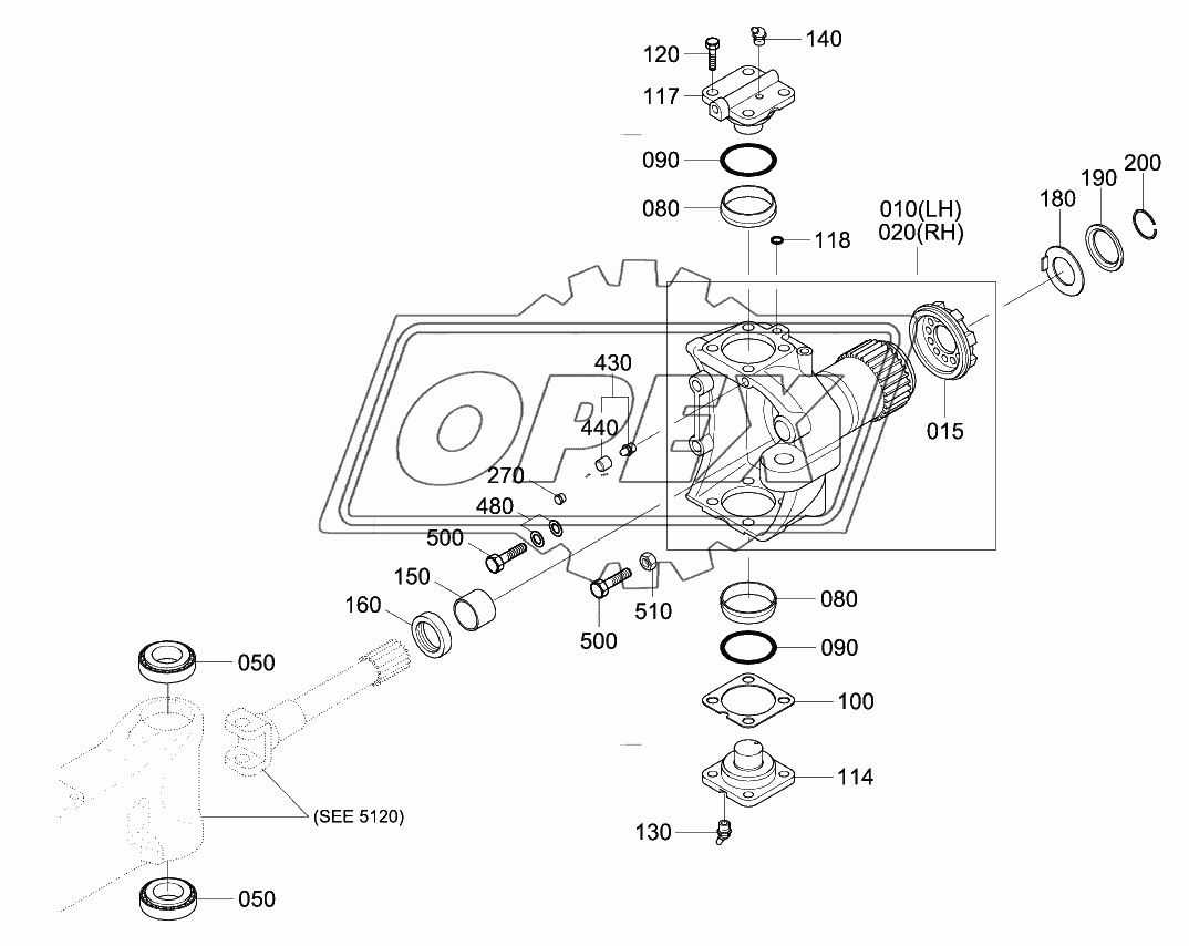 FRONT AXLE JOINT HOUSING (-#0425)