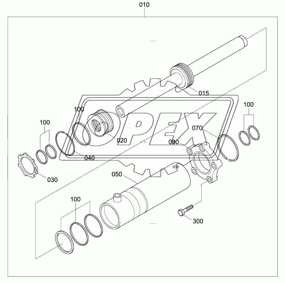 FRONT AXLE STEERING GEAR (-#0425)