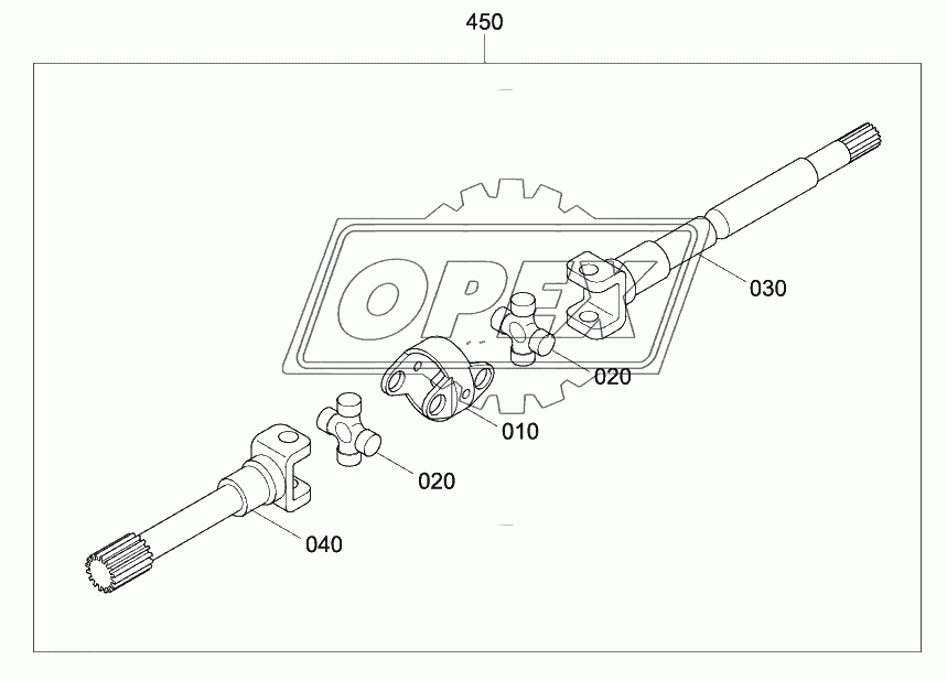 FRONT AXLE UNIVERSAL JOINT (-#0425)