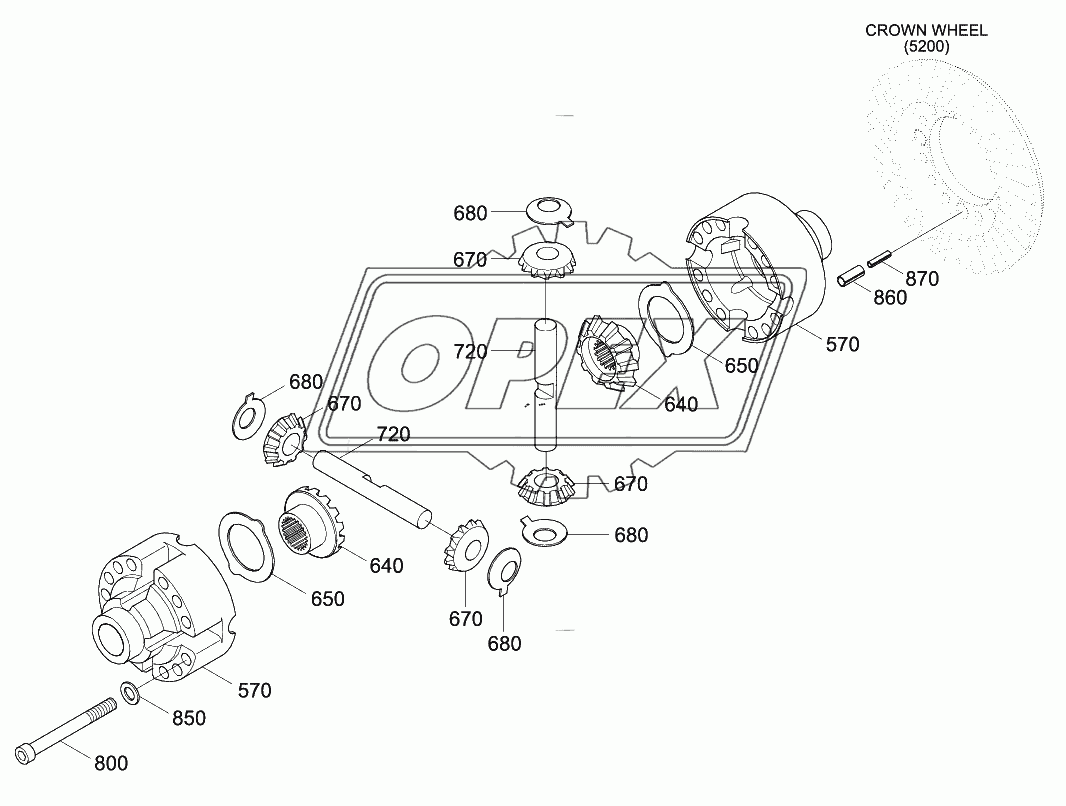 REAR AXLE DIFFERENTIAL (-#0425)