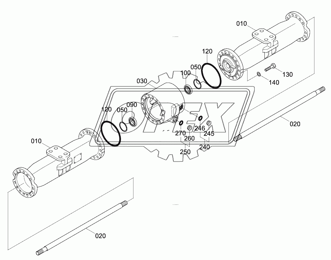 REAR AXLE CASING (-#0425)