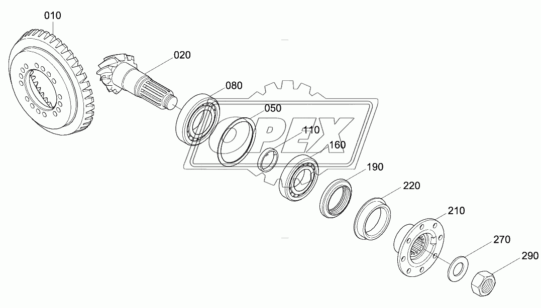 FRONT AXLE INPUT GROUP (#0426-)