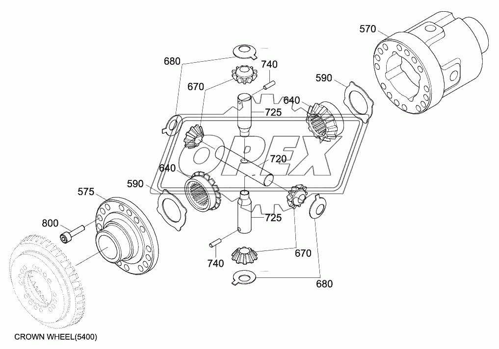 FRONT AXLE DIFFERENTIAL (#0426-)