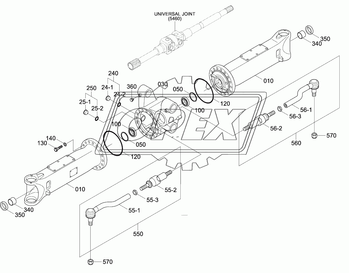 FRONT AXLE CASING (#0426-)
