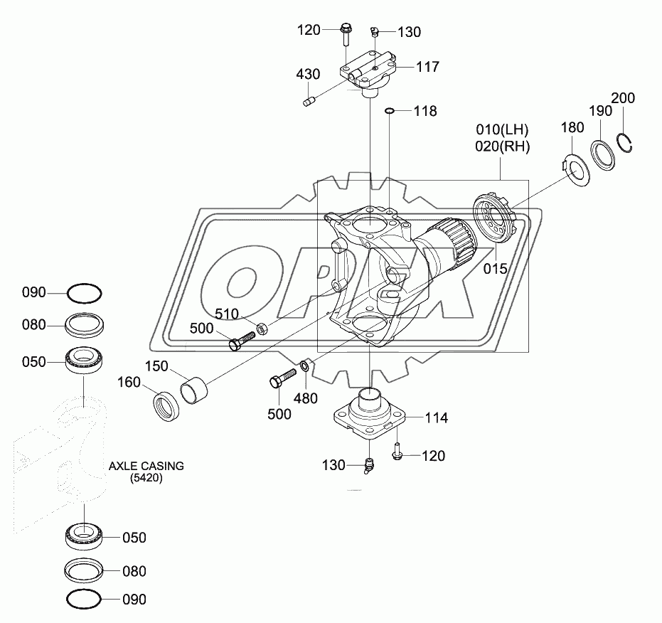 FRONT AXLE JOINT HOUSING (#0426-)