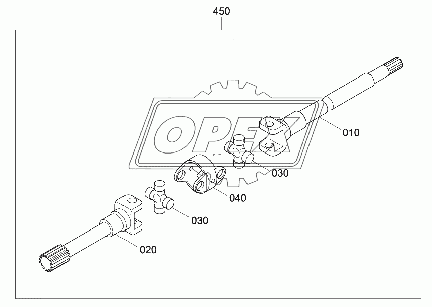 FRONT AXLE UNIVERSAL JOINT (#0426-)