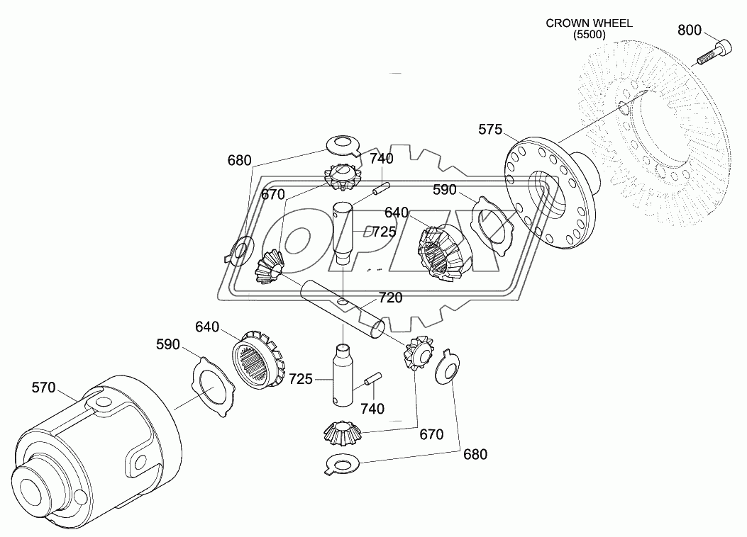 REAR AXLE DIFFERENTIAL (#0426-)