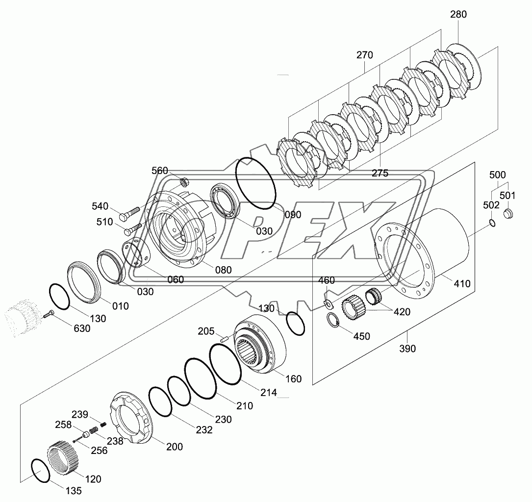 REAR AXLE OUTPUT GROUP (#0426-)