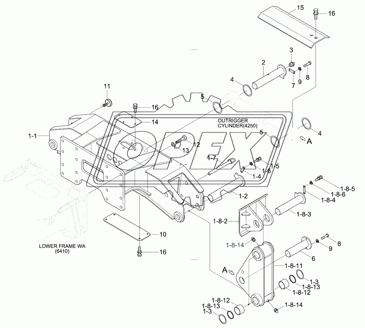 OUTRIGGER MOUNTING-REAR