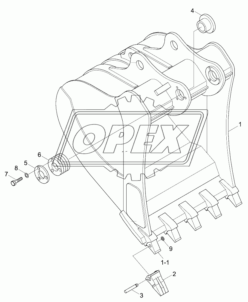 BUCKET (0.69M3 SAE HEAPED, HEAVY DUTY)