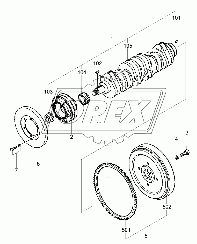 CRANKSHAFT & FLYWHEEL