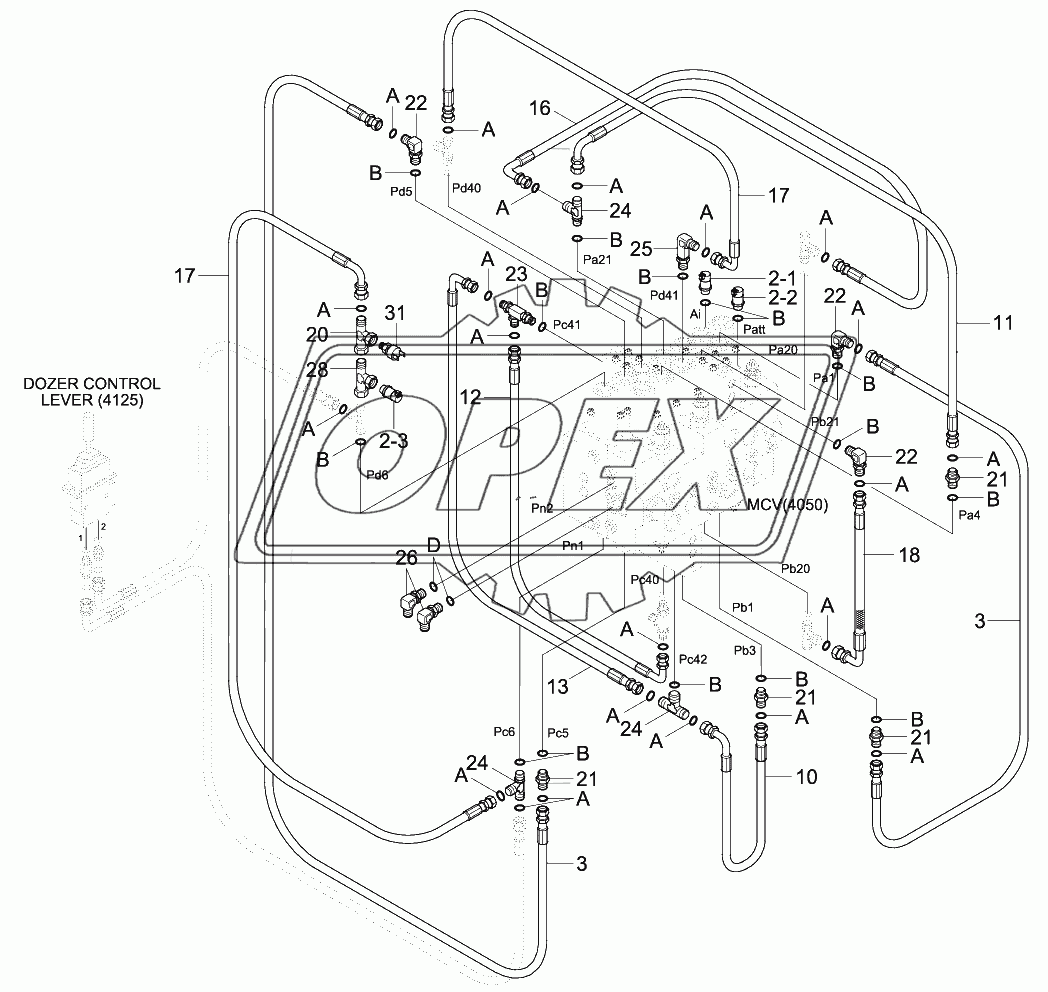 PILOT HYD PIPING (CONTROL 2)