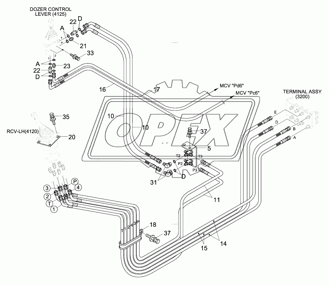 PILOT HYD PIPING (BOTTOM 1)