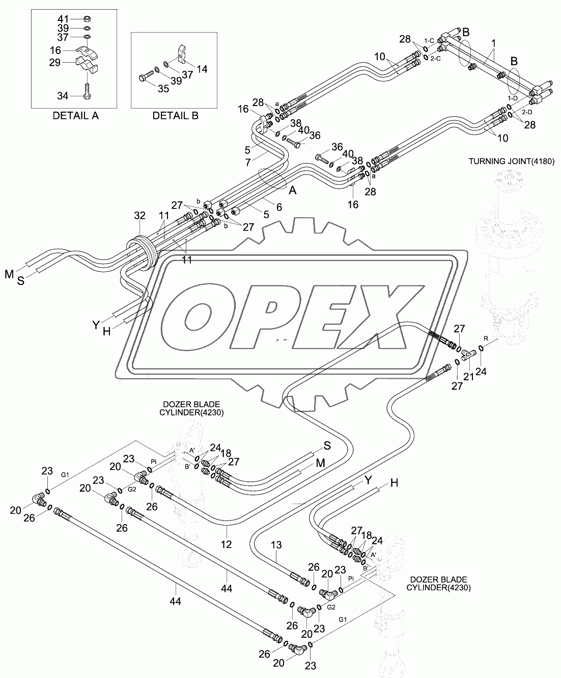 LOWER HYD PIPING 1 (F/BLD, R/OUT, -#0066)