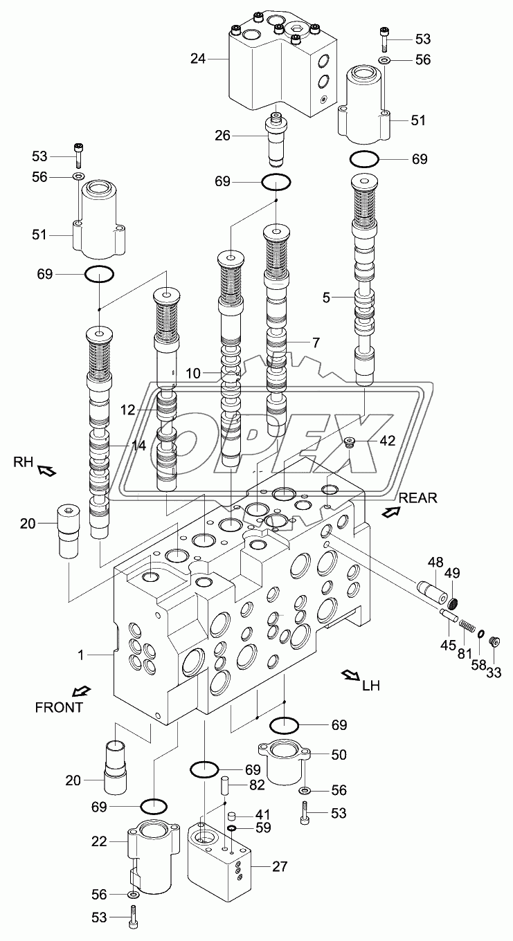 MAIN CONTROL VALVE (1/4)