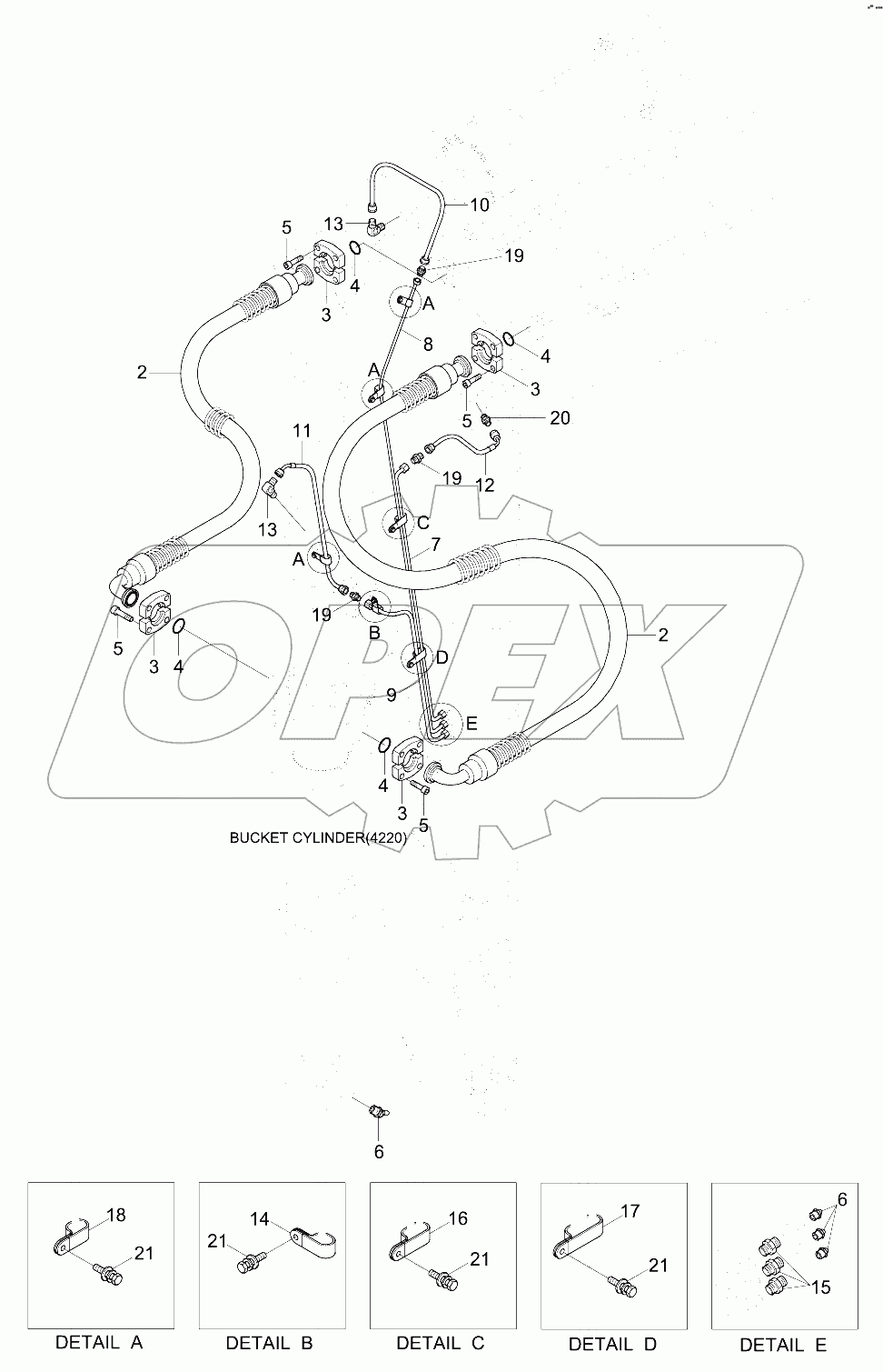 ARM HYD PIPING (AM 2.80M)