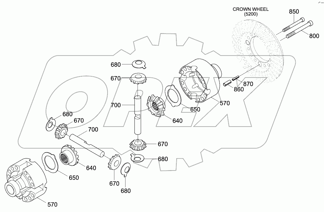 REAR AXLE DIFFERENTIAL (-#0010)