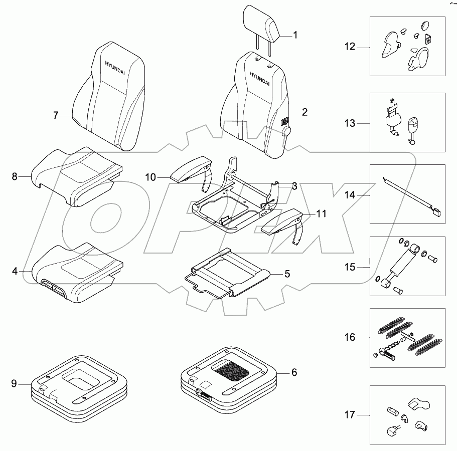 SEAT (SUSPENSION, HEATED, STD)