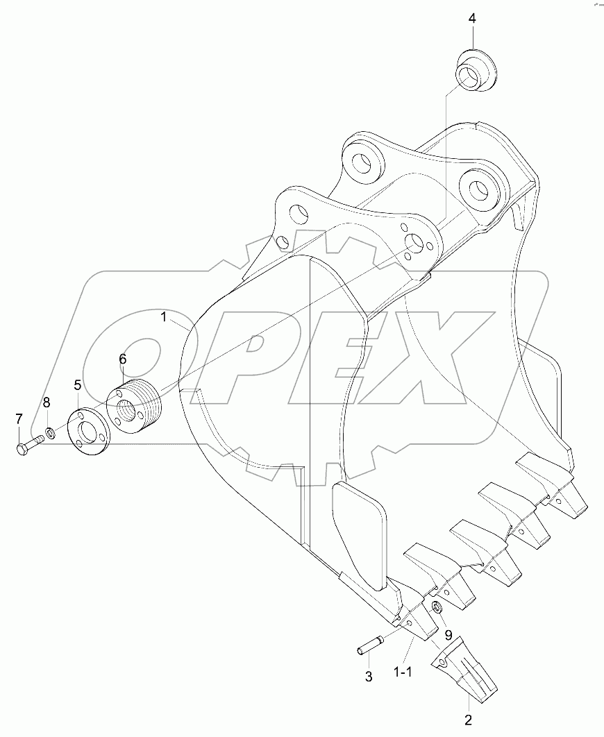 BUCKET (5 TEETH, ROCK)