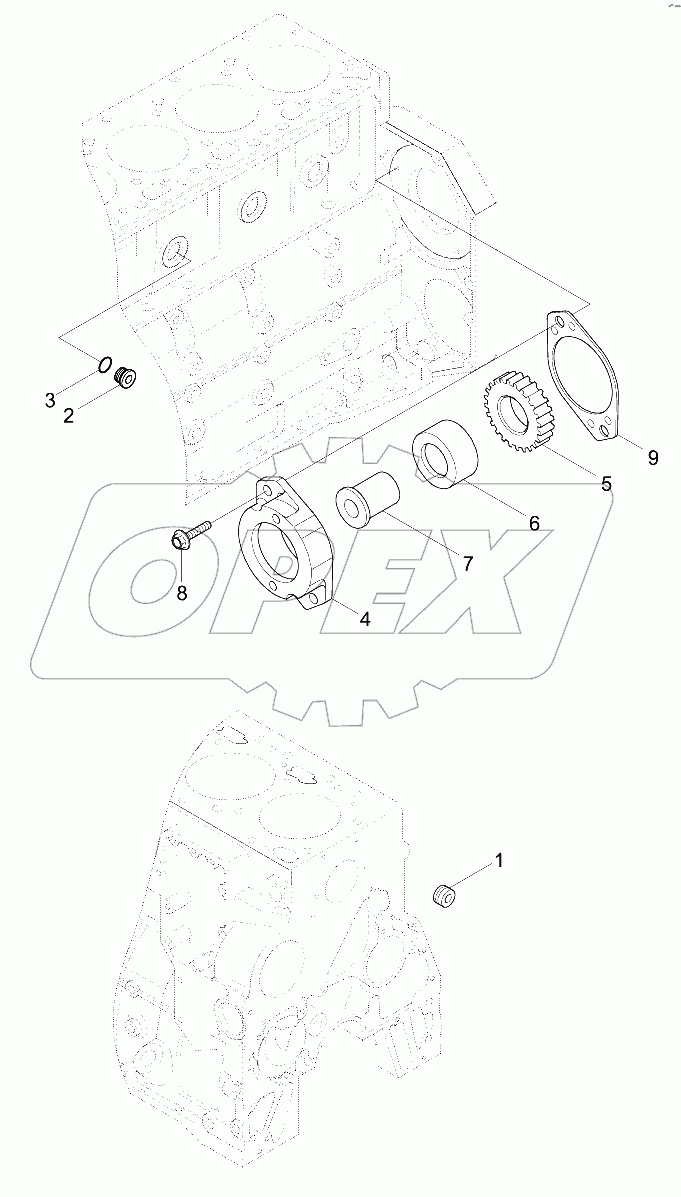 REAR GEAR TRAIN MOUNTING