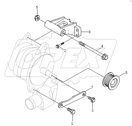 A120 ALTERNATOR MOUNTNG