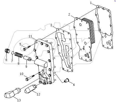 A300 ENGINE OIL COOLER