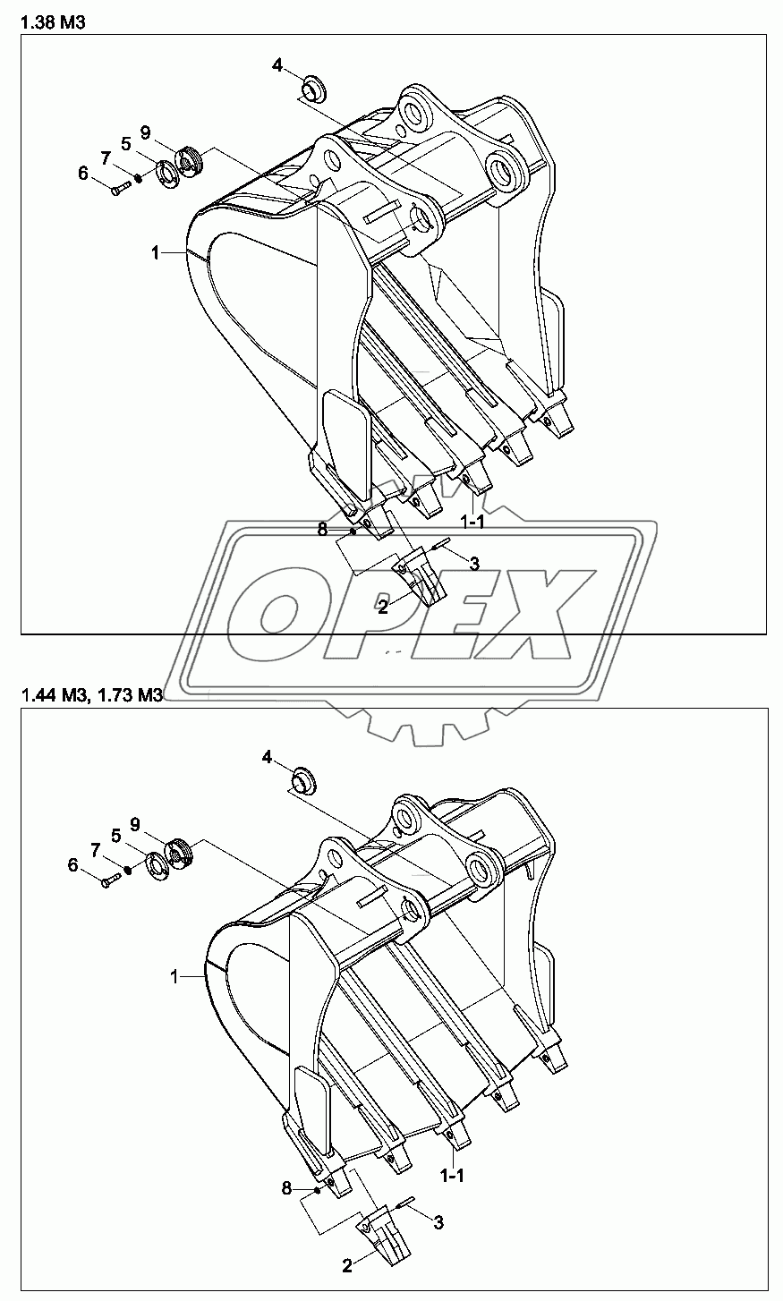 BUCKET (5 TEETH, ROCK)