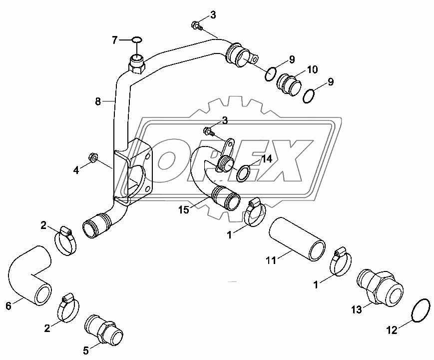 EXHAUST RECIRCULATION WATER PLUMBING