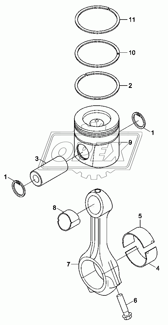 CONNECTION ROD AND PISTON