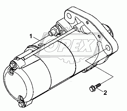 STARTING MOTOR AND MOUNTING