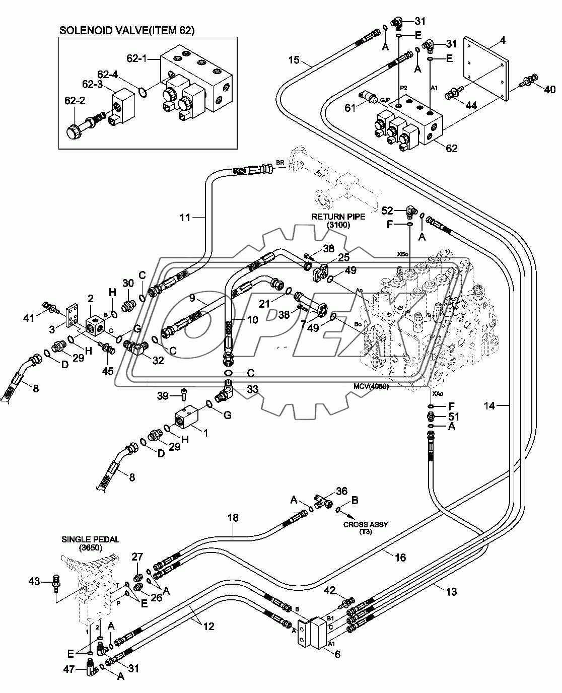 DOUBLE ACTING MAIN PIPING KIT 1