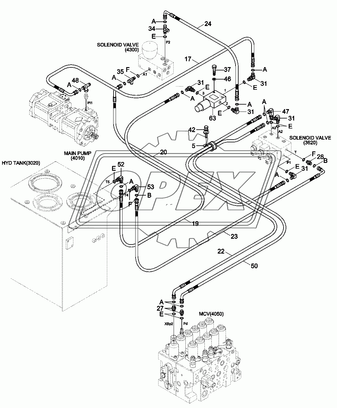 DOUBLE ACTING MAIN PIPING KIT 2