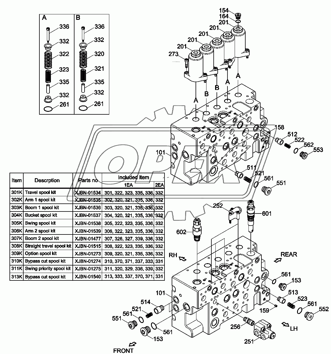 MAIN CONTROL VALVE (1/4)