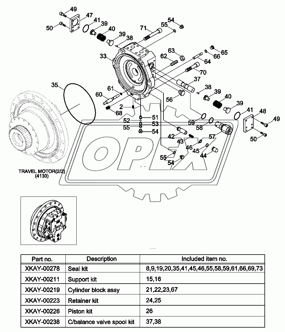 TRAVEL MOTOR (1/2)