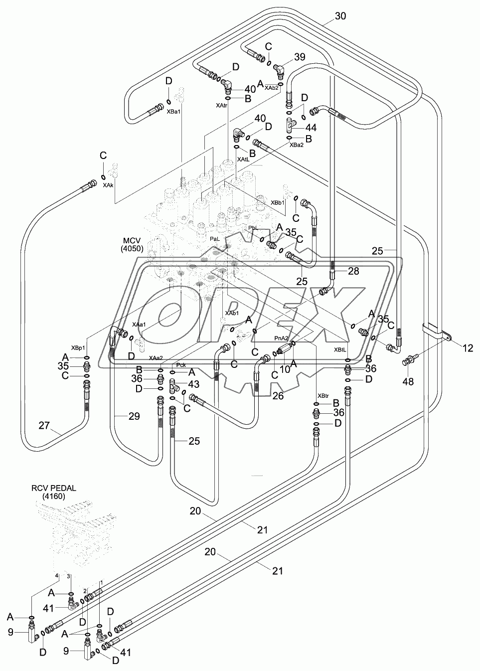 PILOT HYD PIPING (CONTROL 3) 1