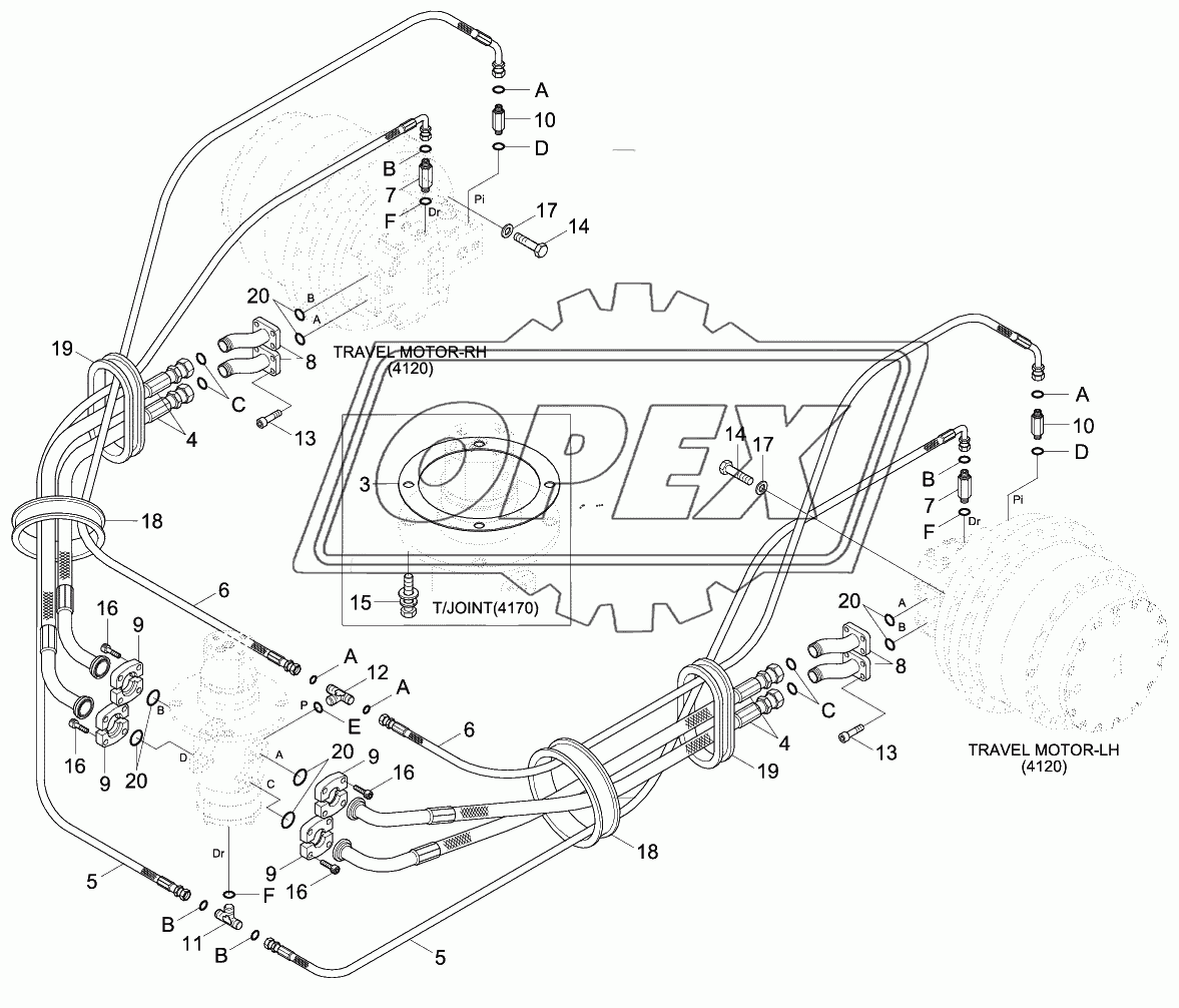 TRAVEL HYD PIPING