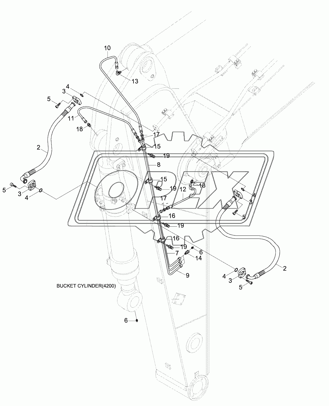 ARM HYD PIPING (2.5M)