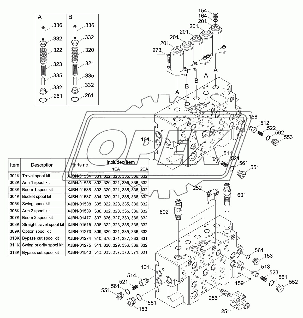 MAIN CONTROL VALVE (1/4)