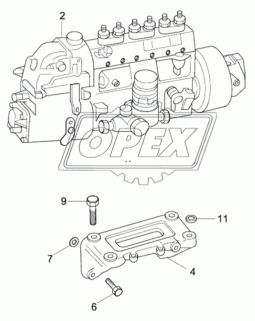 FUEL INJECTION PUMP MOUNTING