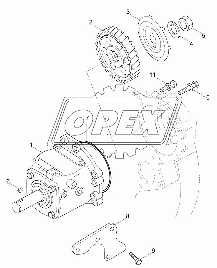 INJECTION PUMP DRIVE MOUNTING