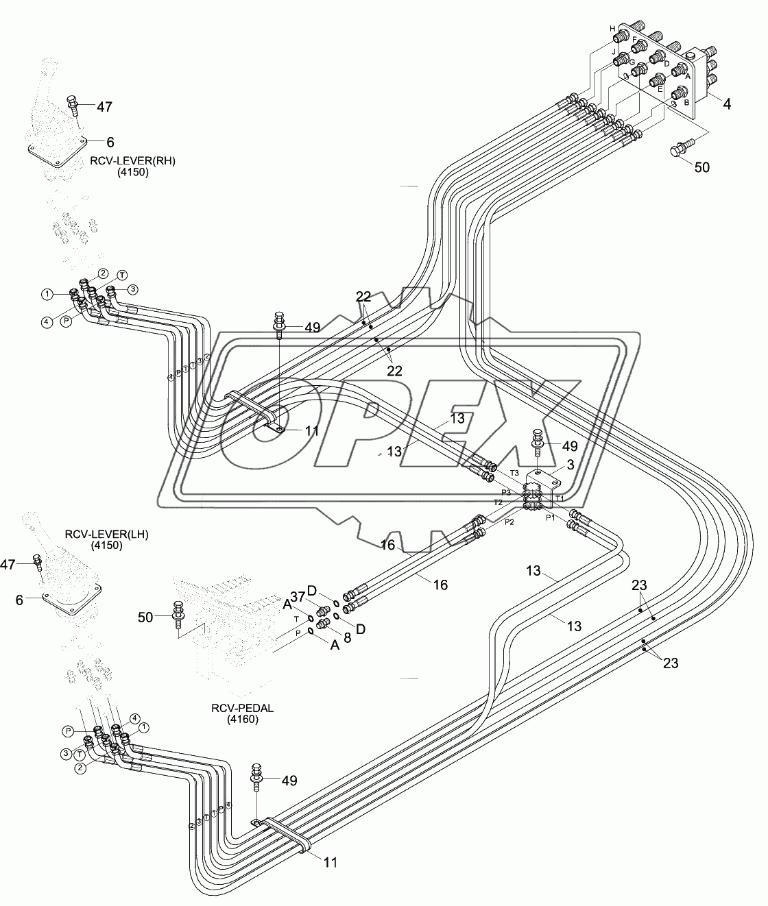 PILOT HYD PIPING (CONTROL 1)