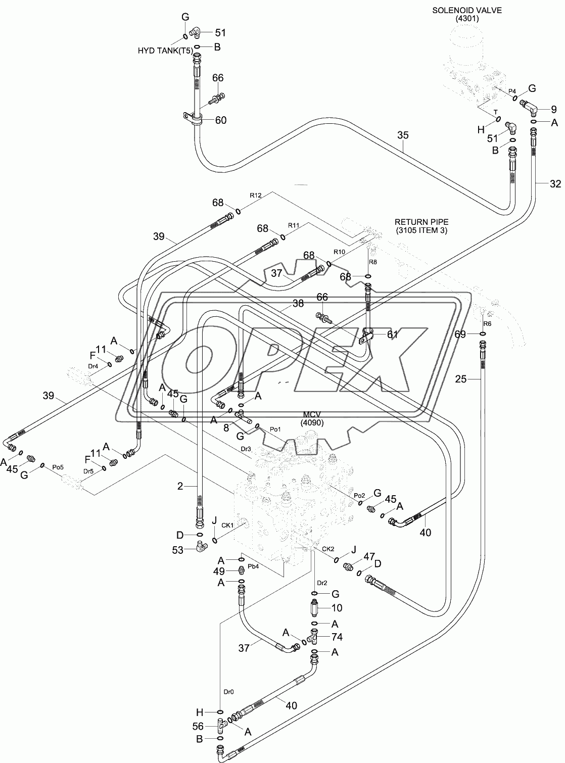 PILOT HYD PIP (BASE3,CLUSTER TY1,MCV TY2)