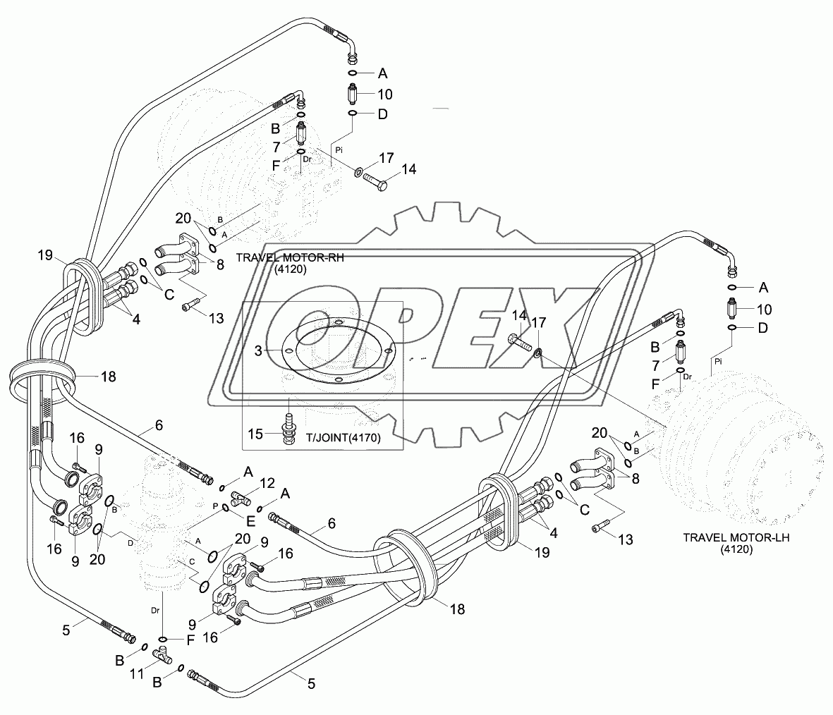 TRAVEL HYD PIPING