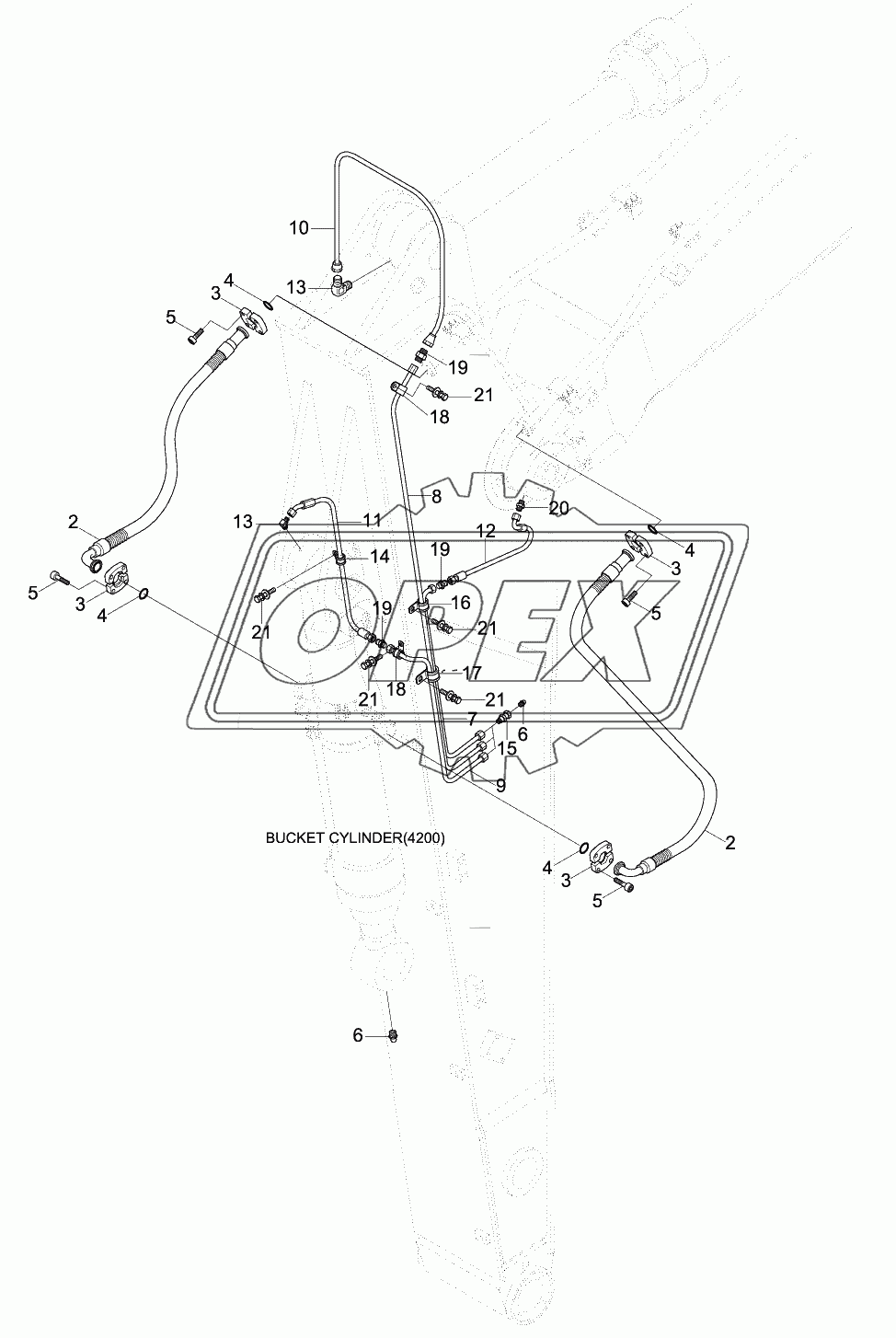 ARM HYD PIPING (3.2M, STD)