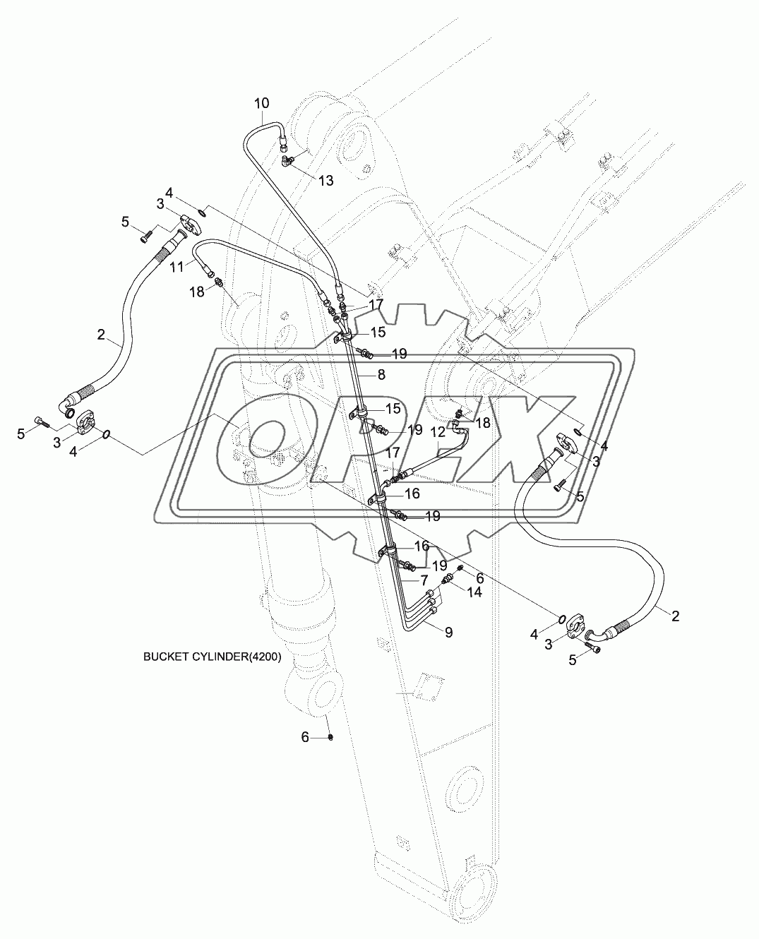 ARM HYD PIPING (2.5M)