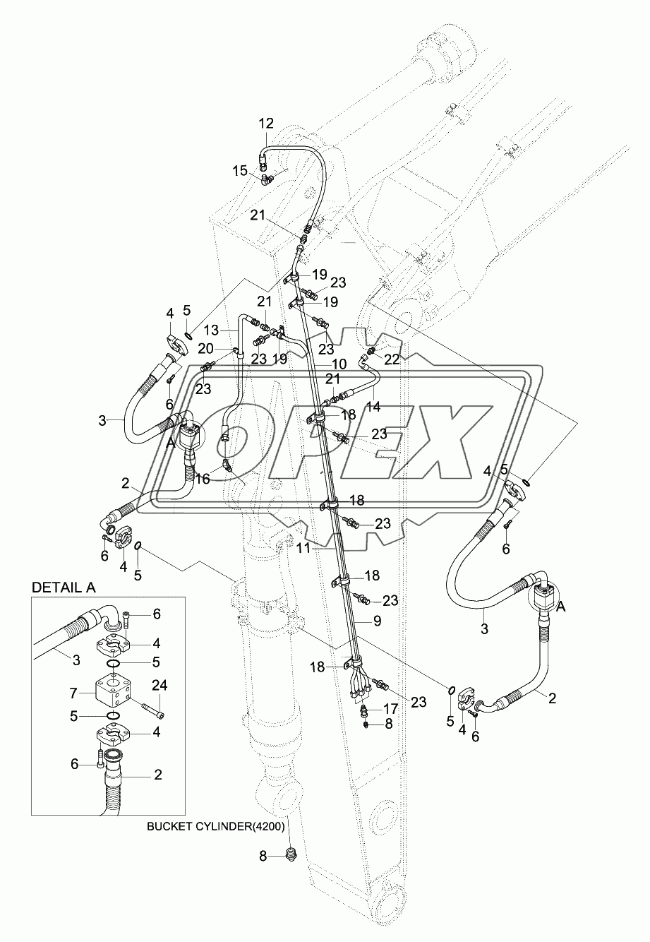 ARM HYD PIPING (4.05M)