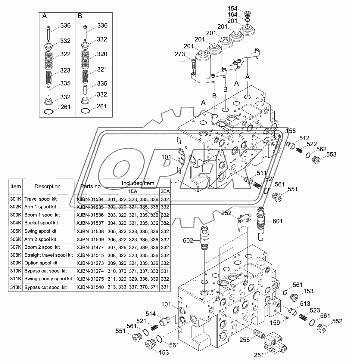 MAIN CONTROL VALVE (1/4)